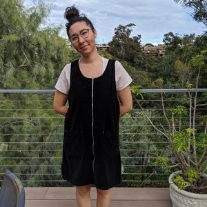 Vintage Black Velvet Jumper